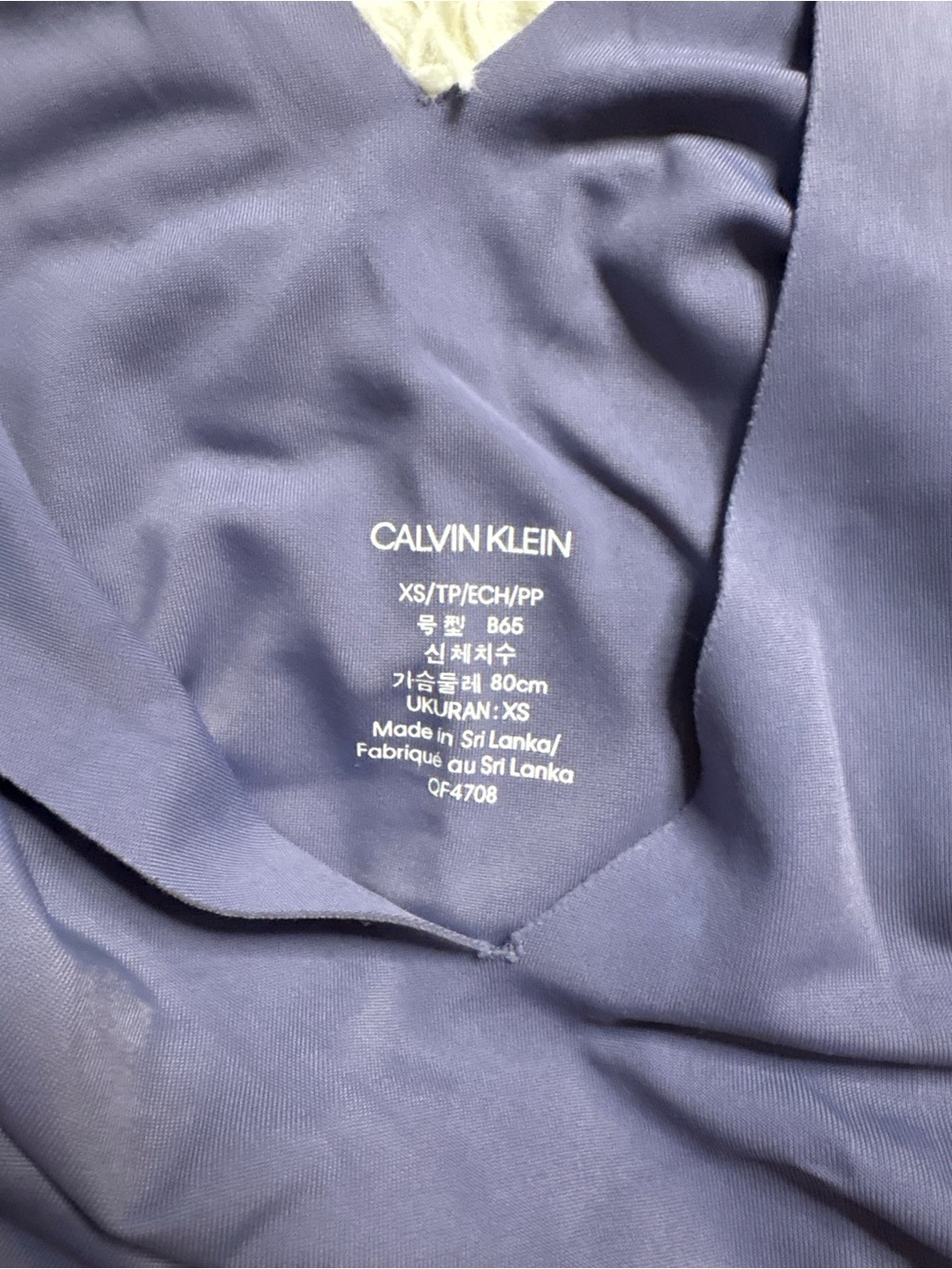 Calvin Klein Dusty Lavender V‑Neck Top